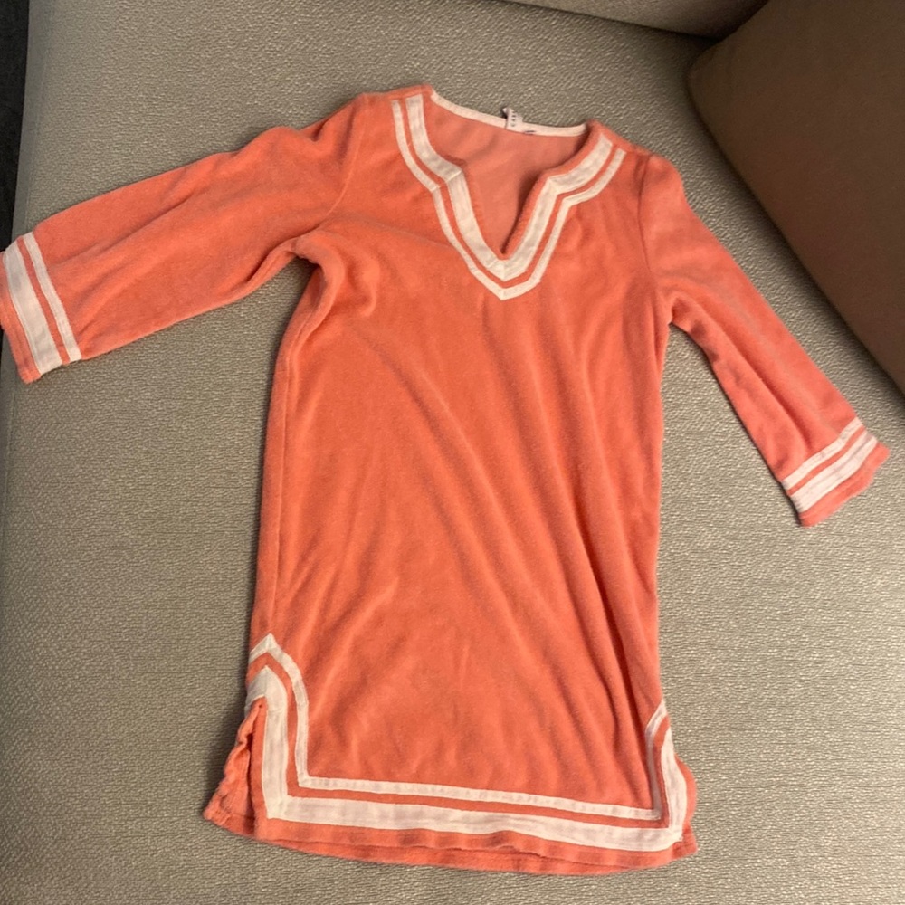 Cabana Life swim coverup great condition size 7/8 girls in peach color